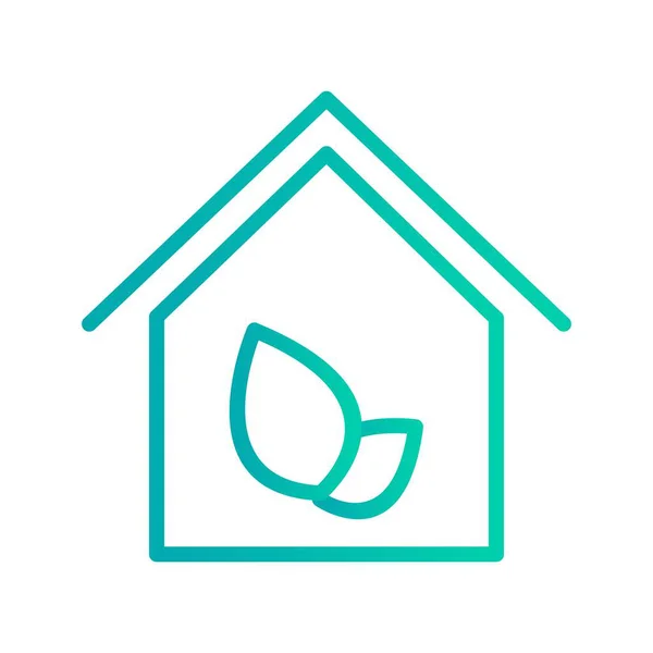 Eco House Vektor Symbol Zeichen Symbol Vektor Illustration Für Den — Stockvektor