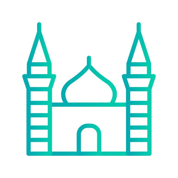 Mešita Vektorové Ikony Znaménko Ikonu Vektorové Ilustrace Pro Osobní Komerční — Stockový vektor