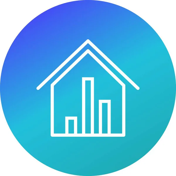 Real Estate Στατιστικά Εικονίδιο Σύμβολο Εικονίδιο Διανυσματικά Εικονογράφηση Φορέα Για — Διανυσματικό Αρχείο