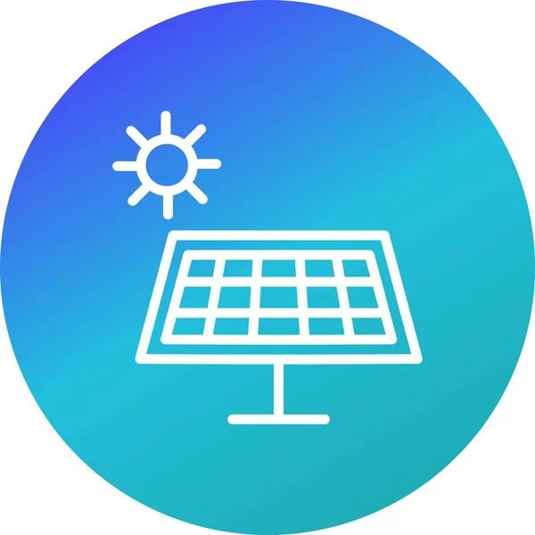 Ilustração Vetor Ícone Sinal Ícone Vetor Energia Solar Para Uso — Vetor de Stock