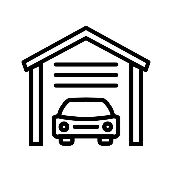 Garage Vektor Icon Zeichen Icon Vektor Illustration Für Den Persönlichen — Stockvektor