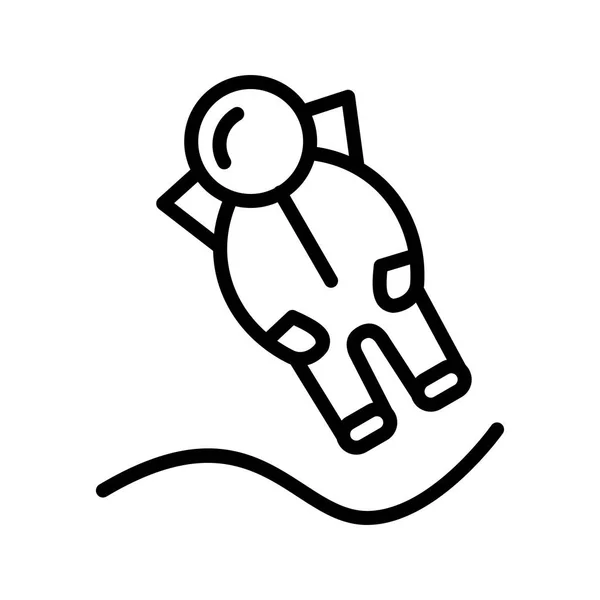 Astronout Landing Vector Icon Sign Icon Ilustración Vectores Para Uso — Vector de stock