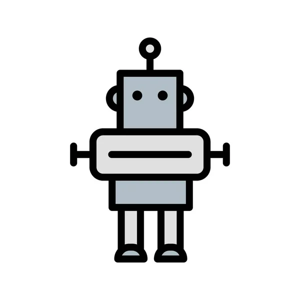 Illustration Vectorielle Icône Signe Icône Robot Pour Usage Personnel Commercial — Image vectorielle