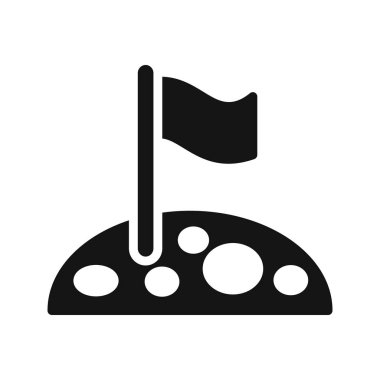 Moon vektör simge işareti simge vektör çizim kişisel ve ticari kullanım için bayrak..