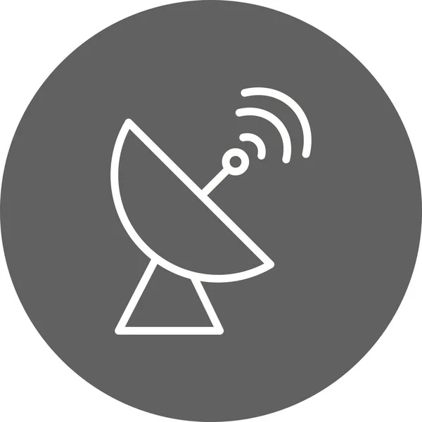 Satelliet Schotel Vector Icon Signaal Pictogram Vectorillustratie Voor Persoonlijk Commercieel — Stockvector