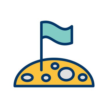 Moon vektör simge işareti simge vektör çizim kişisel ve ticari kullanım için bayrak..