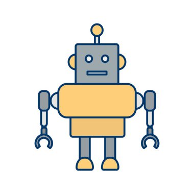 Robot vektör simge işareti simge vektör çizim kişisel ve ticari kullanım için..