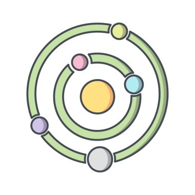 Güneş sistemi vektör simge işareti simge vektör çizim kişisel ve ticari kullanım için..