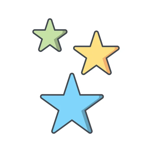 Ilustracja Wektorowa Ikonę Gwiazdy Wektor Ikona Znak Użytku Osobistego Komercyjnego — Wektor stockowy