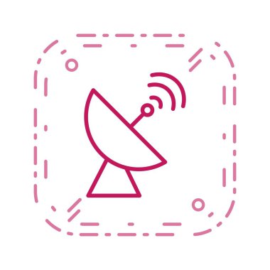 Uydu çanağı vektör simge işareti simge vektör çizim kişisel ve ticari kullanım için..