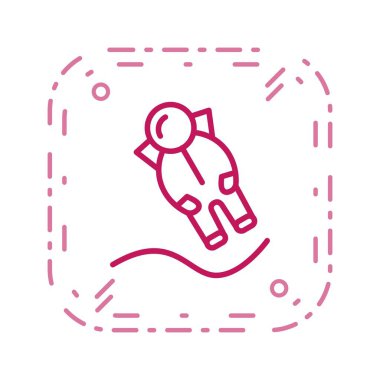 Vektör simge işareti simge vektör çizim kişisel ve ticari kullanım için açılış Astronout..