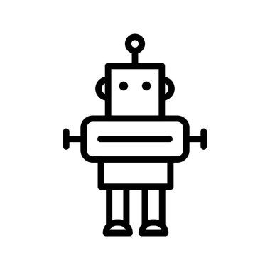 Robot vektör simge işareti simge vektör çizim kişisel ve ticari kullanım için..