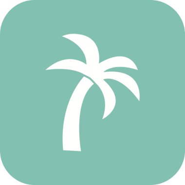 Palmiye ağacı vektör Iconsign simge vektör çizim kişisel ve ticari kullanım için..