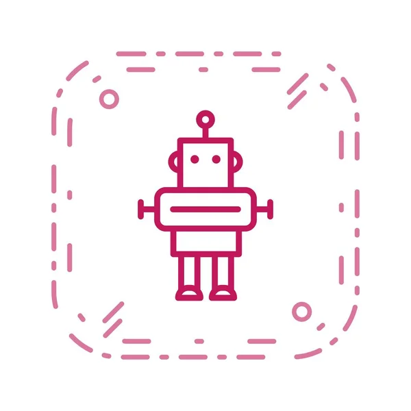 Robot Wektor Ikona Znak Ikona Ilustracja Wektorowa Użytku Osobistego Komercyjnego — Wektor stockowy
