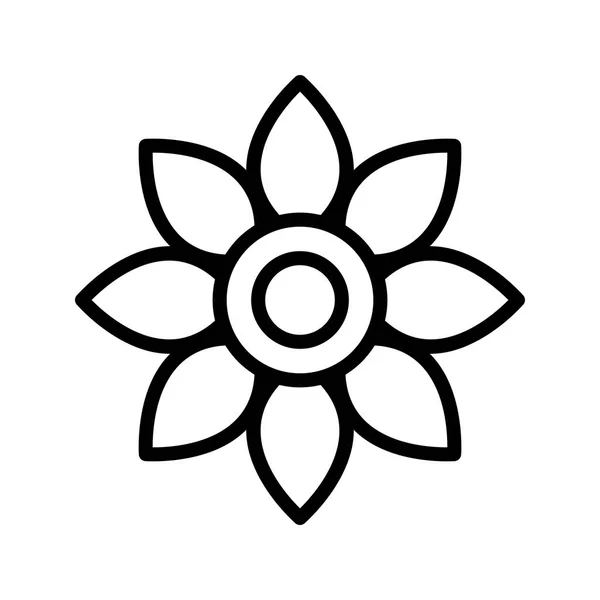 Blume Vektor Symbol Vektor Illustration Für Den Persönlichen Und Kommerziellen — Stockvektor