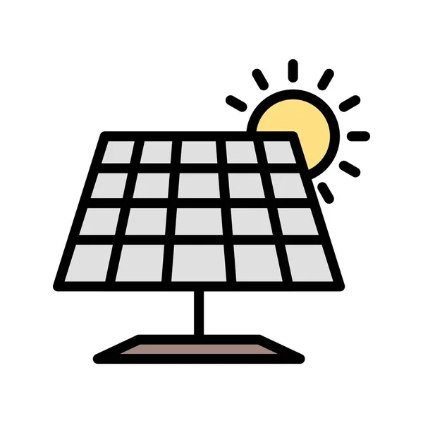 Iconsign Del Vector Del Panel Solar Icono Vector Ilustración Para — Vector de stock
