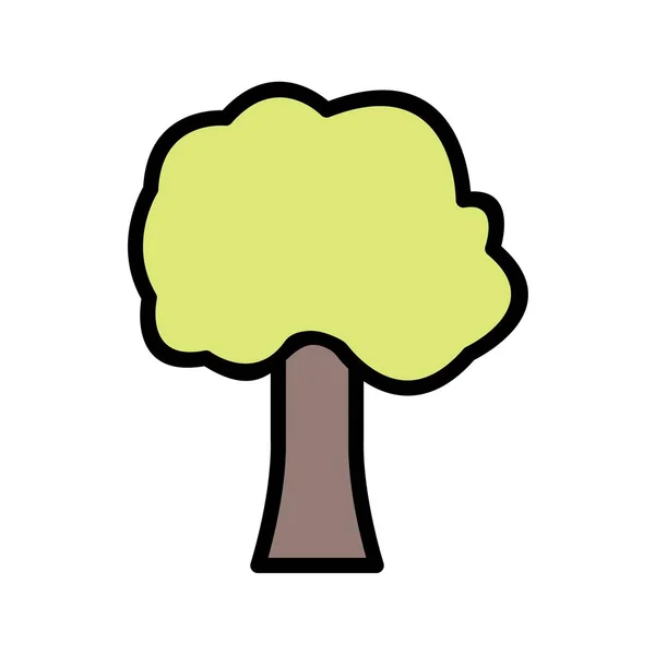 Ağaç Vektör Iconsign Simge Vektör Çizim Kişisel Ticari Kullanım Için — Stok Vektör