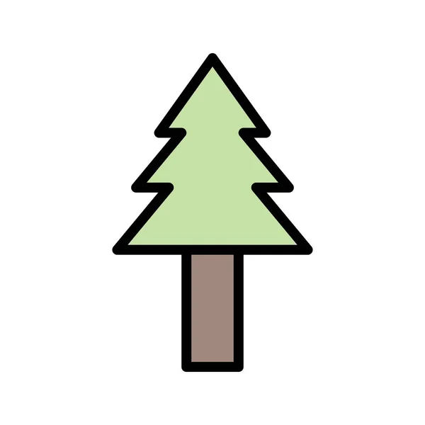 Ilustracja Wektorowa Drzewa Sosna Wektor Ikona Iconsign Użytku Osobistego Komercyjnego — Wektor stockowy