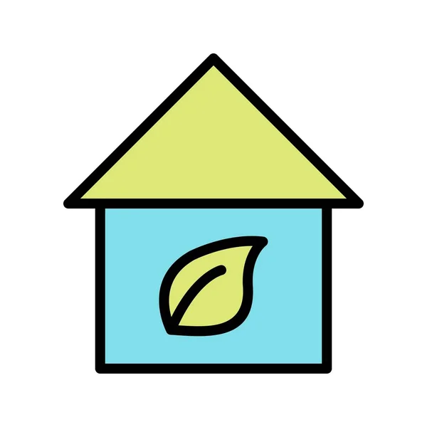 Eco Home Vector Iconsign Icon Vector Illustration Personal Commercial Use — Stock Vector