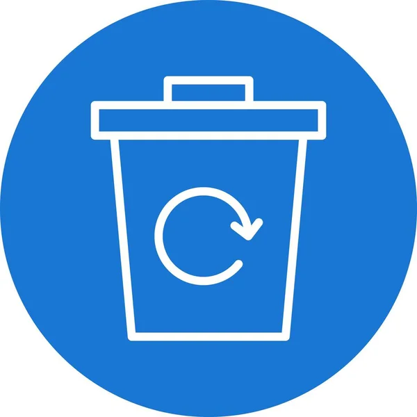 Garbage Recycle Vektor Icon Icon Vektor Illustration Für Den Persönlichen — Stockvektor