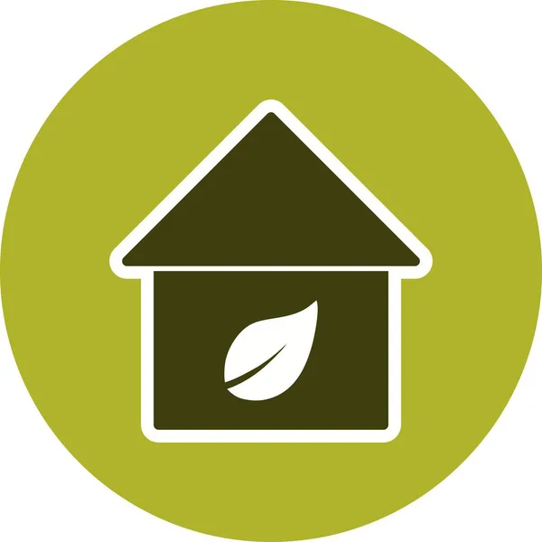 Eco Home Vektor Iconsign Ikon Vektoros Illusztráció Személyes Edzőtermi Használatra — Stock Vector