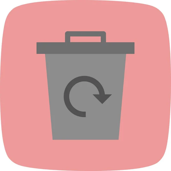 Εικονογράφηση Διάνυσμα Iconsign Εικονίδιο Σκουπίδια Ανακύκλωσης Φορέα Για Προσωπική Και — Διανυσματικό Αρχείο