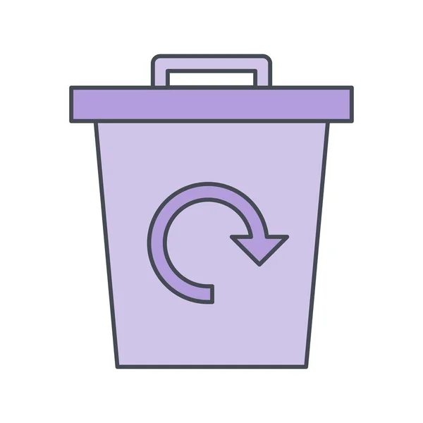 Εικονογράφηση Διάνυσμα Iconsign Εικονίδιο Σκουπίδια Ανακύκλωσης Φορέα Για Προσωπική Και — Διανυσματικό Αρχείο