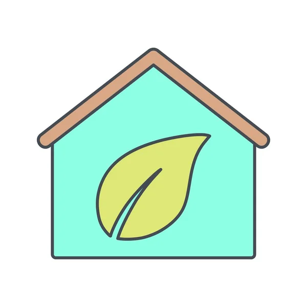 Домашний Вектор Eco Iconsign Иллюстрация Вектора Значка Личного Коммерческого Использования — стоковый вектор