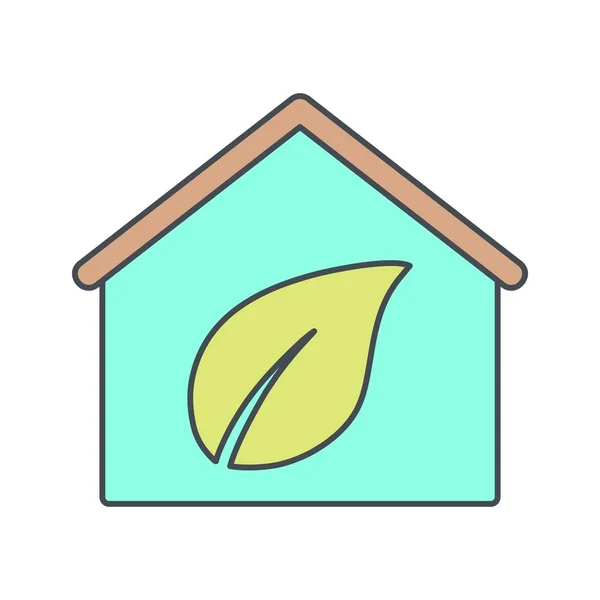 Eco Home Vector Iconsign Icon Vektor Illustration Für Den Persönlichen — Stockvektor