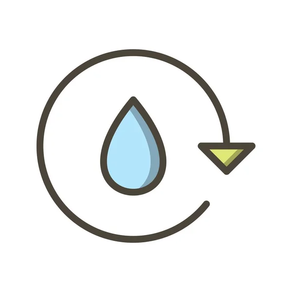 Вектор Вторичной Переработки Воды Iconsign Иллюстрация Вектора Значка Личного Коммерческого — стоковый вектор
