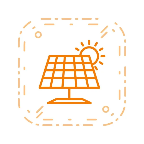 Iconsign Del Vector Del Panel Solar Icono Vector Ilustración Para — Vector de stock