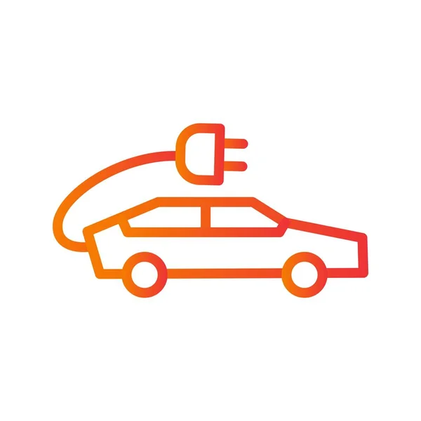 Elektro Auto Vektor Symbol Vektor Illustration Für Den Persönlichen Und — Stockvektor