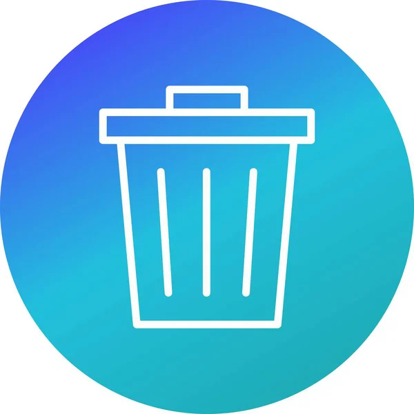 Εικονογράφηση Διάνυσμα Εικονίδιο Σύμβολο Εικονίδιο Αποβλήτων Φορέα Για Προσωπική Και — Διανυσματικό Αρχείο