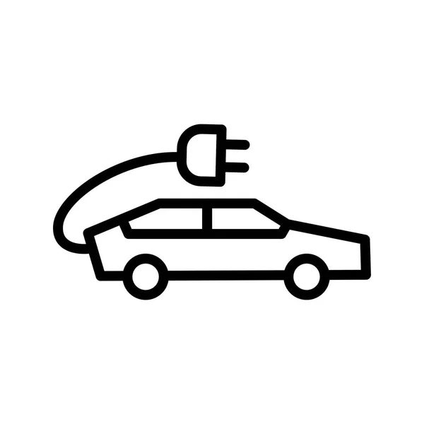 Elektrikli Otomobil Vektör Iconsign Simge Vektör Çizim Kişisel Ticari Kullanım — Stok Vektör