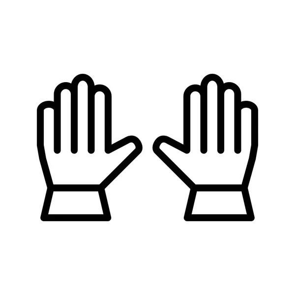 Перчатки Векторная Икона Знак Иконки Вектор Иллюстрация Личного Коммерческого Использования — стоковый вектор