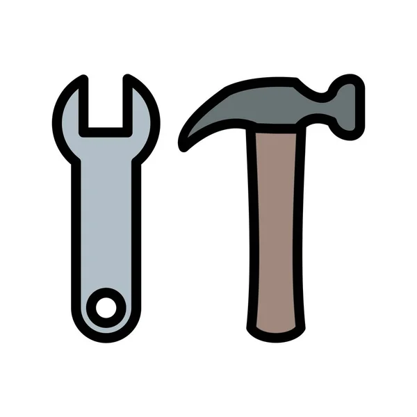 Werkzeuge Vektor Symbol Symbol Vektor Illustration Für Den Persönlichen Und — Stockvektor