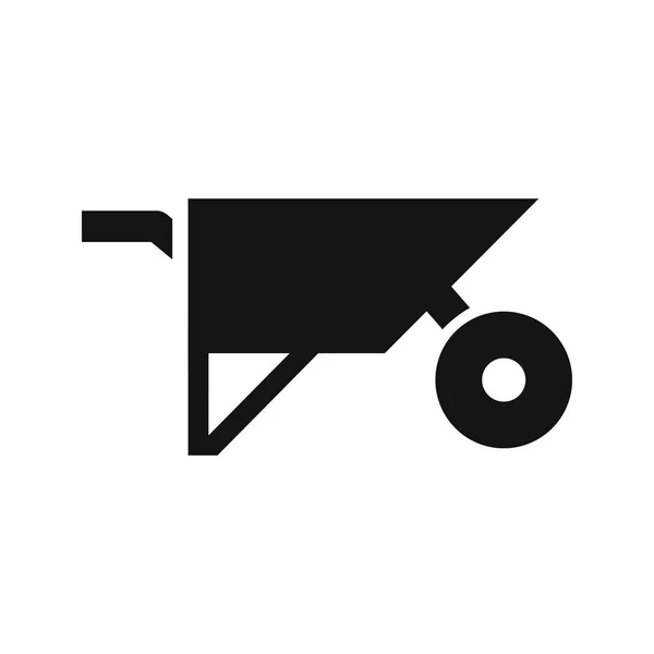 Kruiwagen Vector Icon Signaal Pictogram Vectorillustratie Voor Persoonlijk Commercieel Gebruik — Stockvector