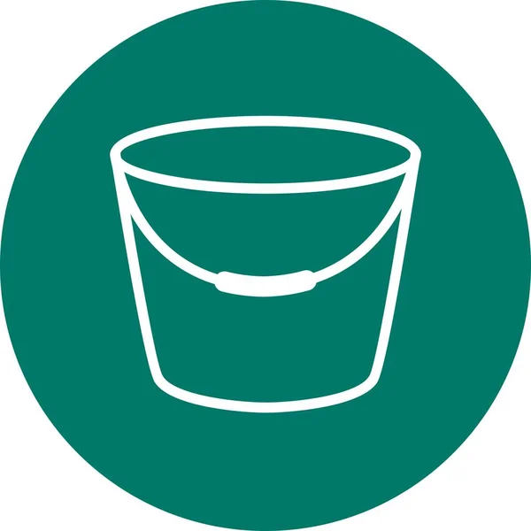 Bucket Vector Icon Sign Icon Ilustración Vectores Para Uso Personal — Archivo Imágenes Vectoriales