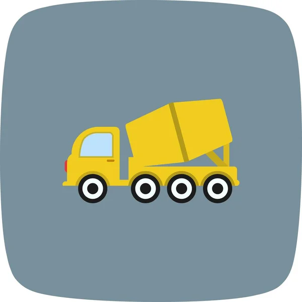 Betonmixer Vector Icon Signaal Pictogram Vectorillustratie Voor Persoonlijk Commercieel Gebruik — Stockvector