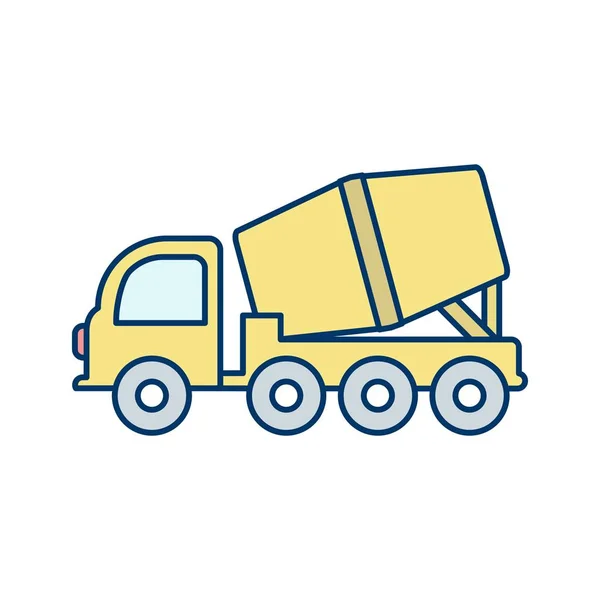 Concrete Mixer Vector Icon Sign Icon Vector Illustration Personal Commercial — Stock Vector