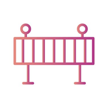 Bariyer vektör simge işareti simge vektör çizim kişisel ve ticari kullanım için..