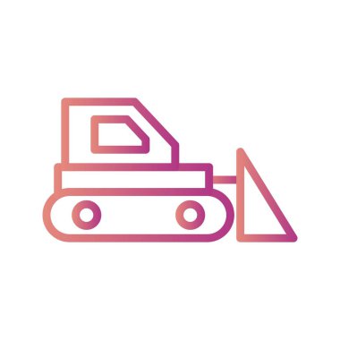 Buldozer vektör simge işareti simge vektör çizim kişisel ve ticari kullanım için..