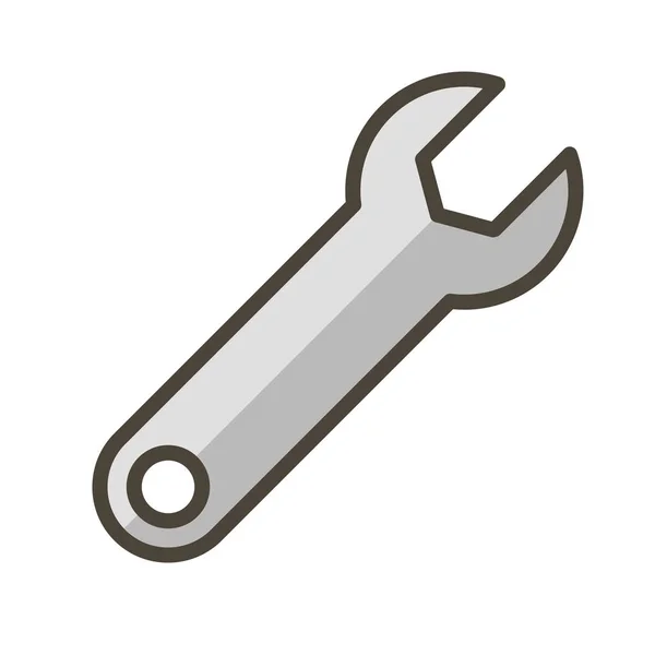 Schraubenschlüssel Vektor Symbol Symbol Vektor Illustration Für Den Persönlichen Und — Stockvektor
