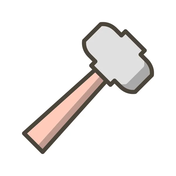 Hammer Vektor Icon Zeichen Icon Vektor Illustration Für Den Persönlichen — Stockvektor