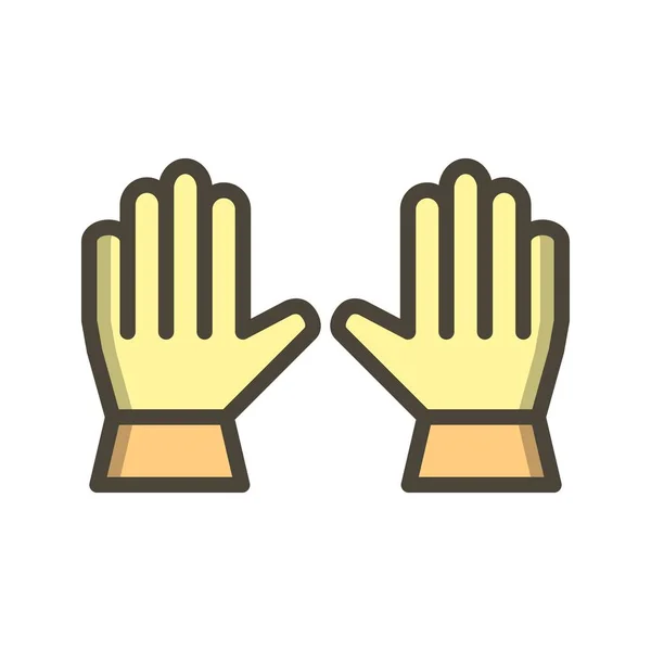 Handschoenen Vector Icon Signaal Pictogram Vectorillustratie Voor Persoonlijk Commercieel Gebruik — Stockvector