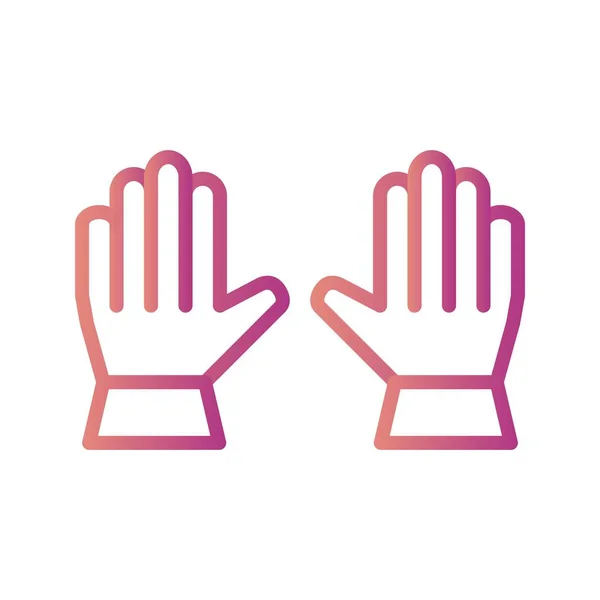 Handschuhe Vektor Symbol Symbol Vektor Illustration Für Den Persönlichen Und — Stockvektor