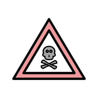 Vektör zehirli gaz yol işareti ICO