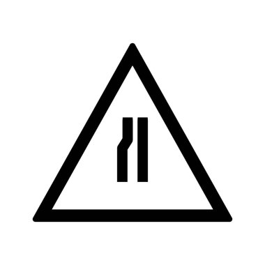 Sol yol işareti ICO üzerinde vektör yol daraltır