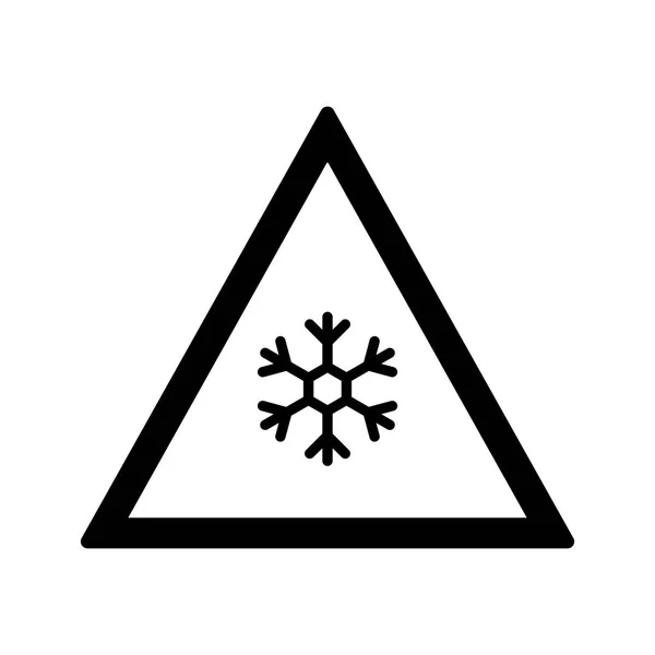 冰路标志 Ico 的矢量风险 — 图库矢量图片
