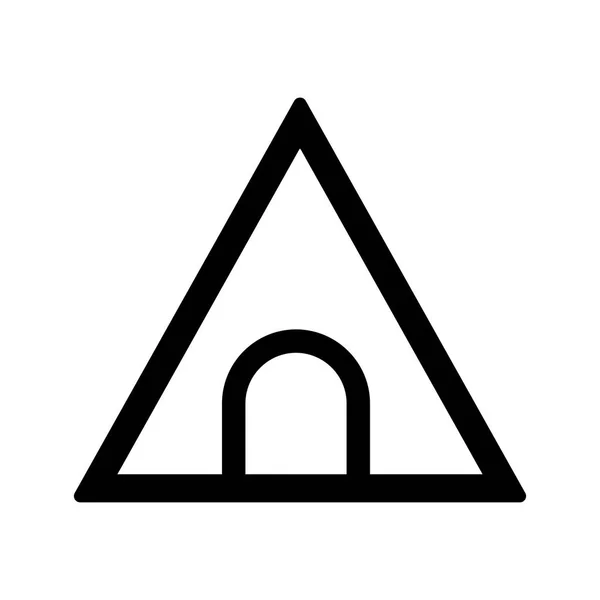 Vector Tunnel Road Sign Pictogram — Stockvector